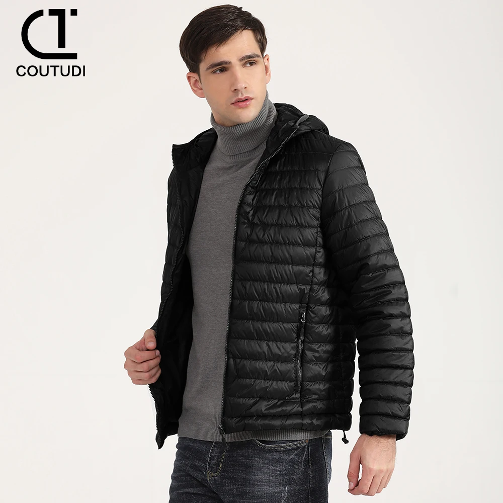 COUTUDI-Lightweight Puffer Down Jackets for Men, Warm Parka, Windproof Coat, Casual Outerwear, Autumn and Winter Fashion, 2024