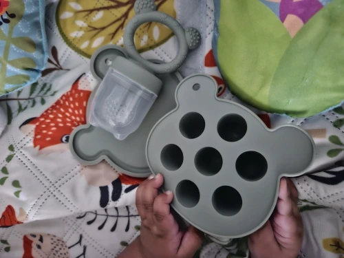 Baby Ice Cream Pops Silicone Mold - Fruit Popsicle Maker and Teething Toy photo review
