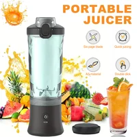 Portable Travel Blender Cup 600ML Direct Drinking Port Fresh Fruit Smoothies Milkshakes Vegetable Juicer With Type-C Charging