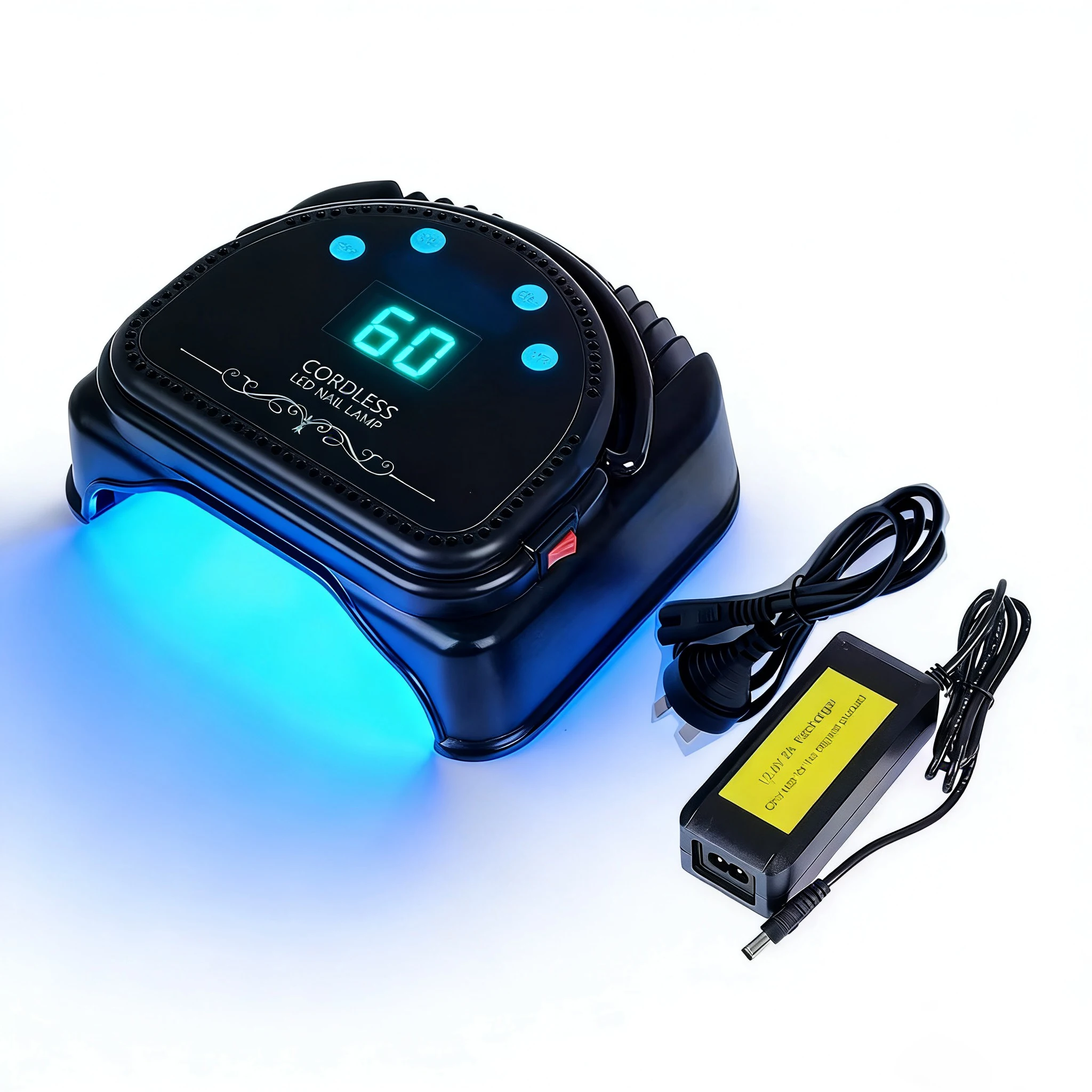 아이빌리브 64W 무선 네일 램프 휴대용 폴리쉬 젤 드라이어 무선 LED UV 충전식 매니큐어 라이트 페디큐어 살롱용