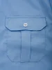 Men's Summer Lapel Solid Short Sleeve Shirt with Two Pockets Casual Button Comfort Cardigan 5