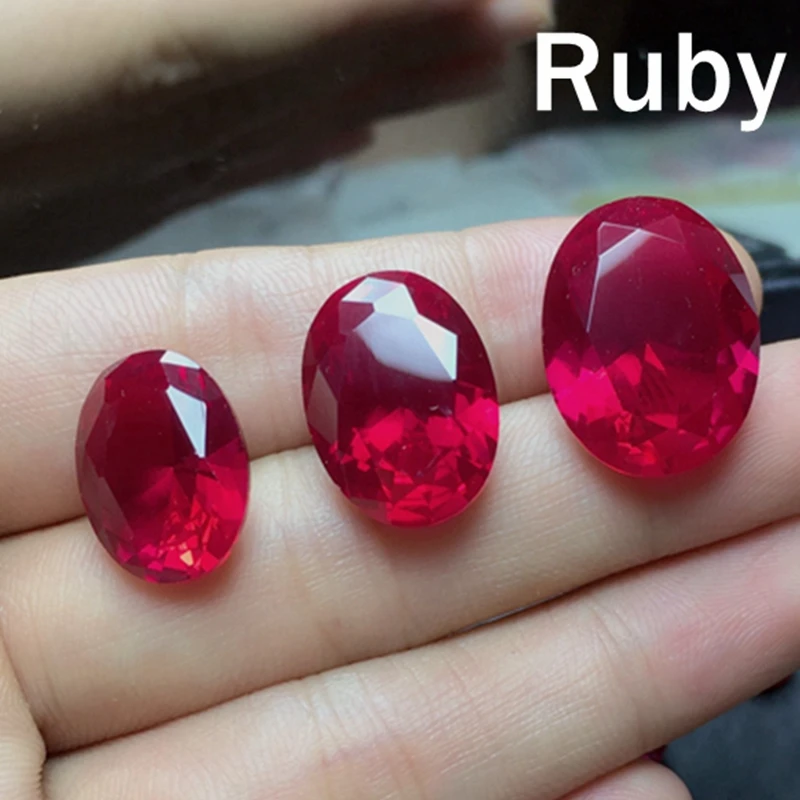 Gemstone Oval Jewelry Ruby Gemstone Beads Natural Gemstones