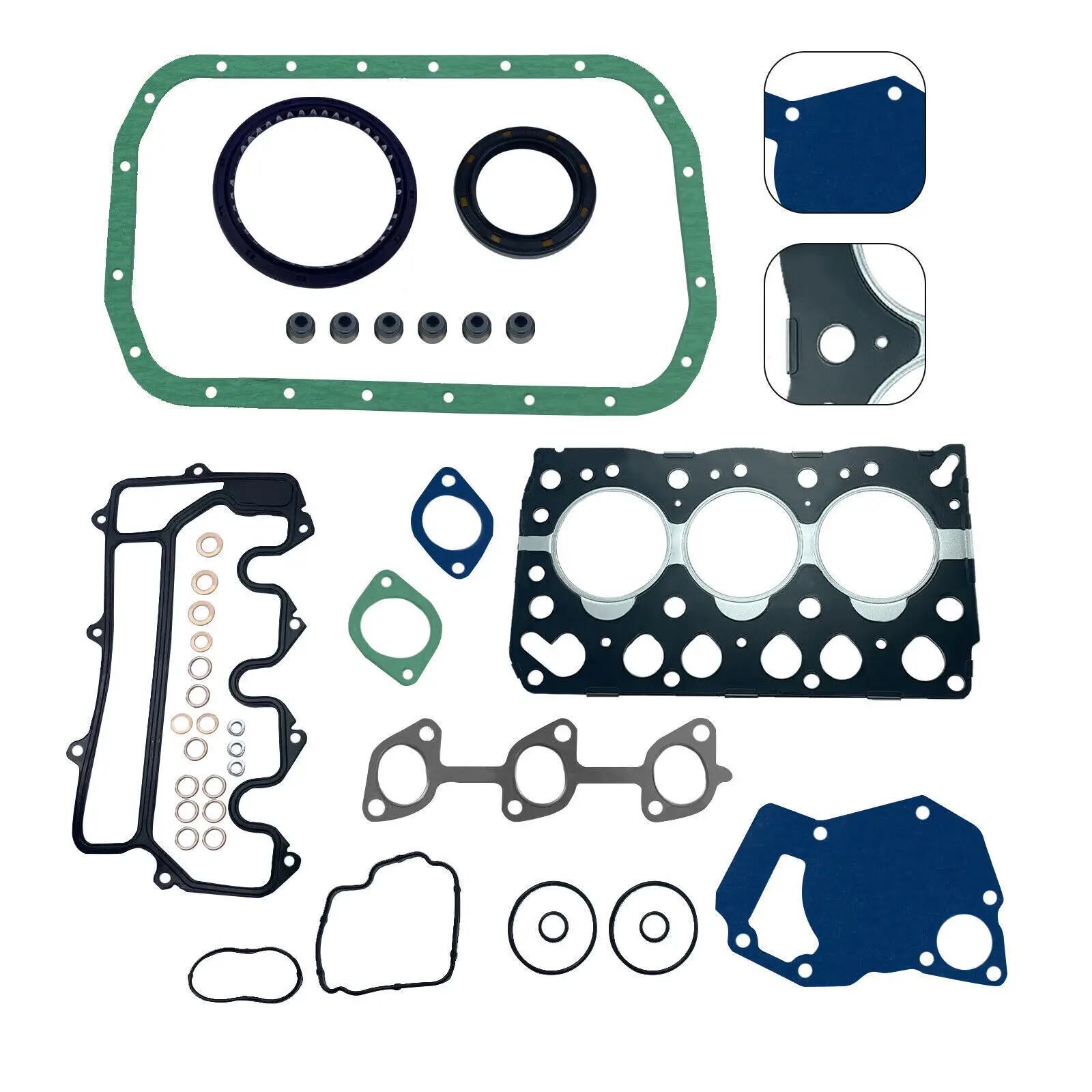 

Metal Full Cylinder Gasket Set With Head Bolt For Isuzu 3LA1 Excavator and Forklift Engine