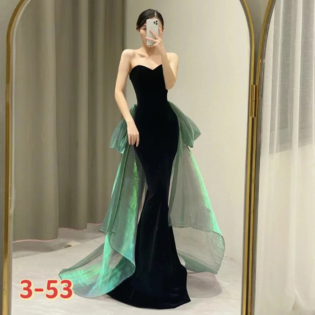 

High-end banquet sexy tube top dress