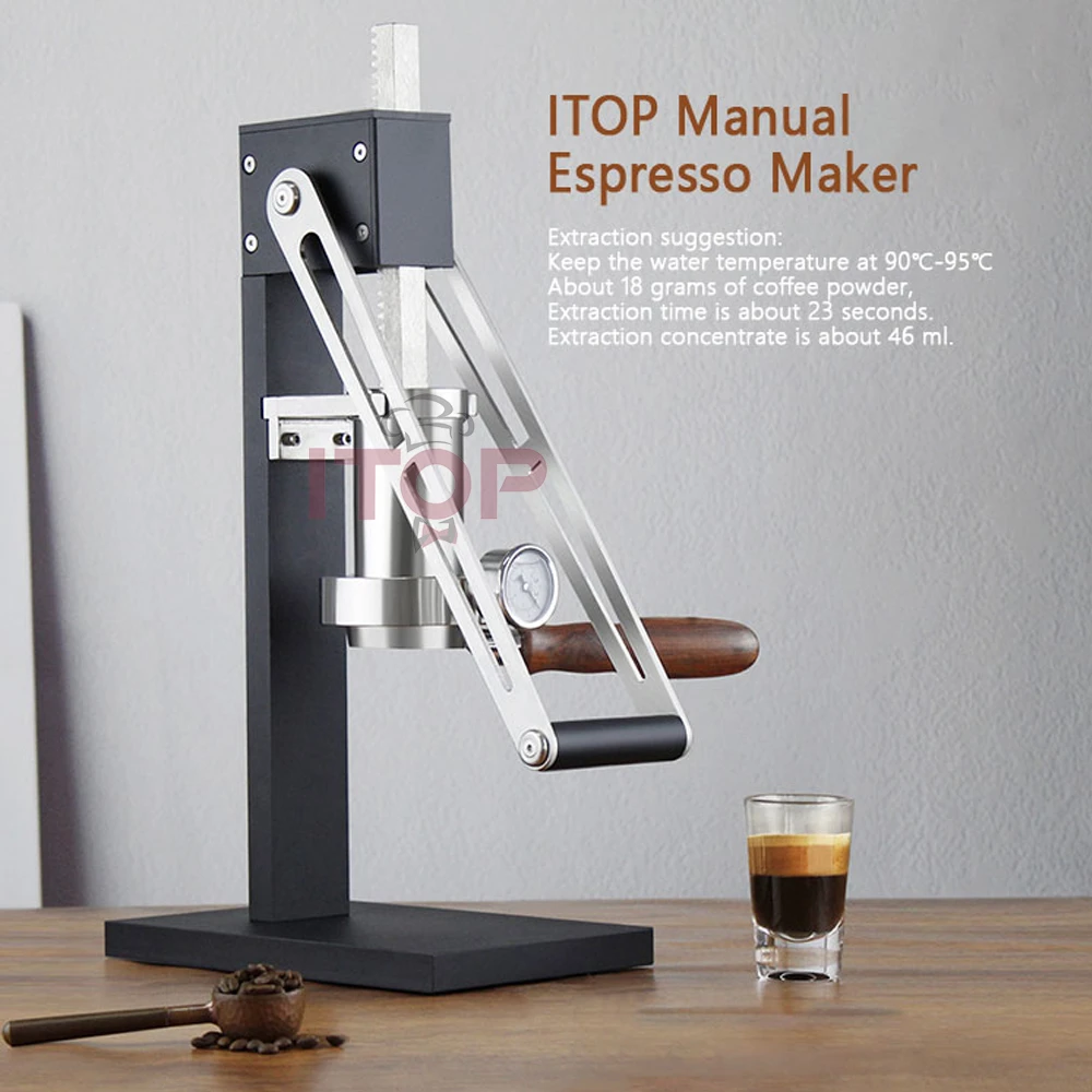 Itop Manual Espresso Maker Hand Press Coffee Machine Lever Coffee