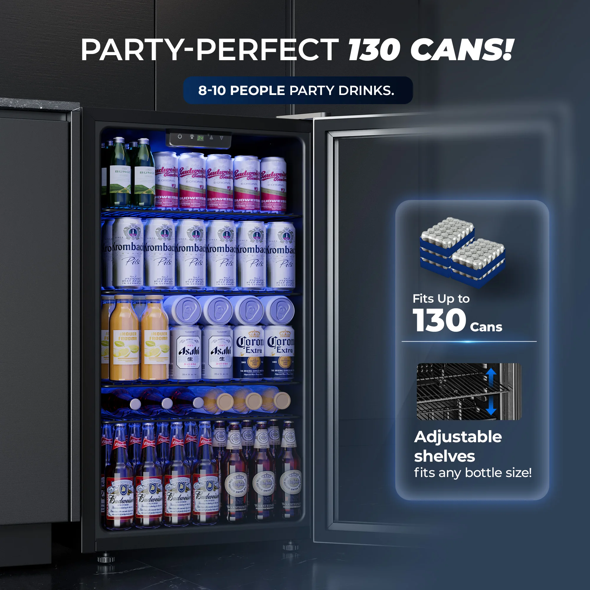 130-Can Beverage Mini Fridge 4