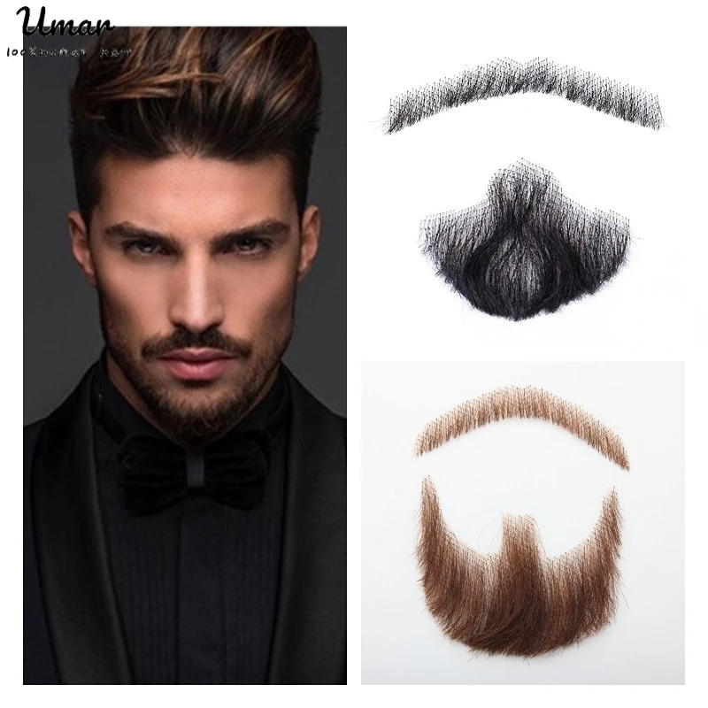 Jumpingount Barba Falsa Universal Para Halloween Y Cosplay: Disfraz De Barba De Apariencia Realista Artesanal Exquisita Kits De Barba