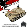 COOLBANK henglong 3859-1 Upgrade Version 1:16 Remote Control German Panzer IV F2 Tank Model Airsoft bullets W/ (5000mah Battery) 4