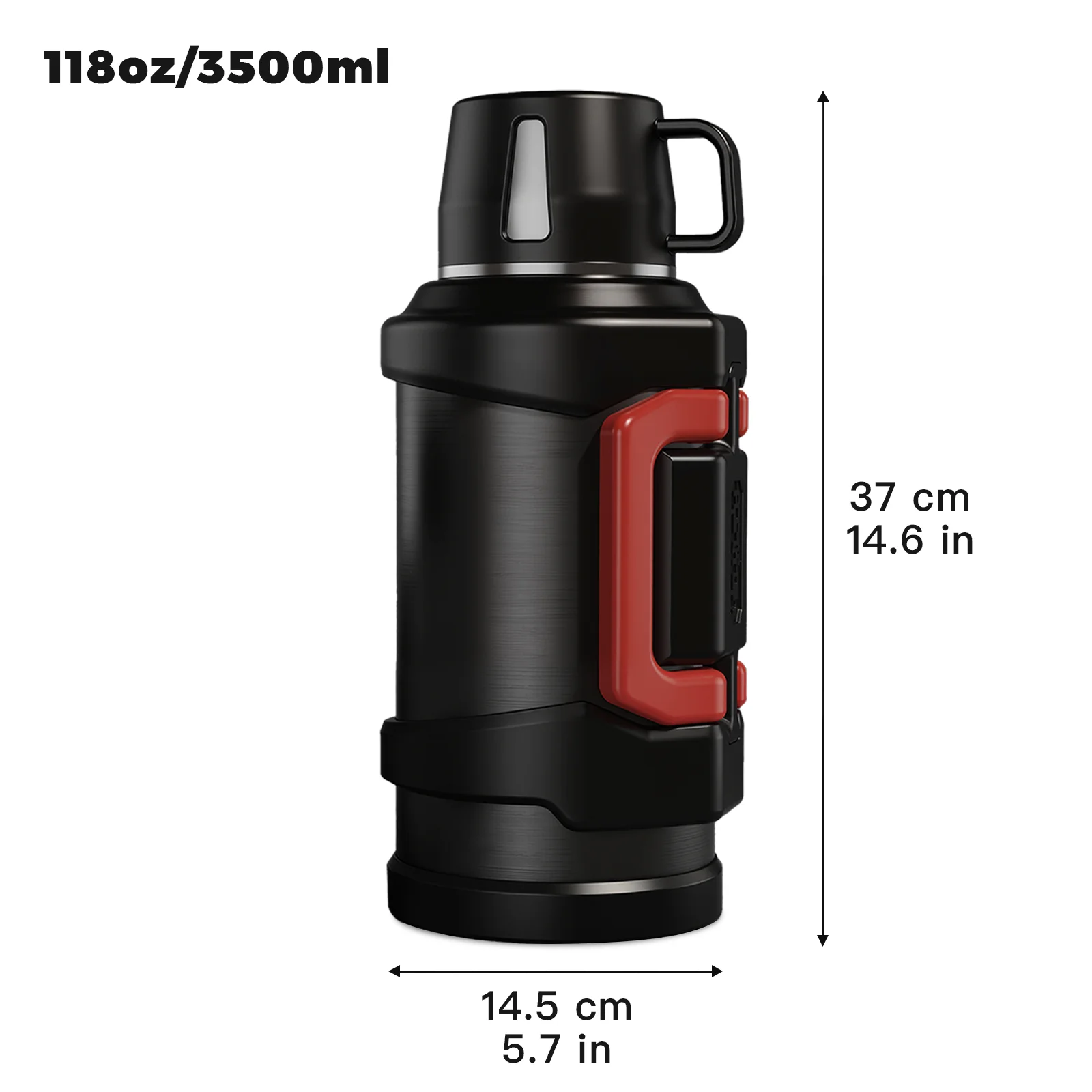 118 Oz water bottle with lid, double vacuum insulated water bottle with carry rope, car travel large water bottle to keep cold f 2