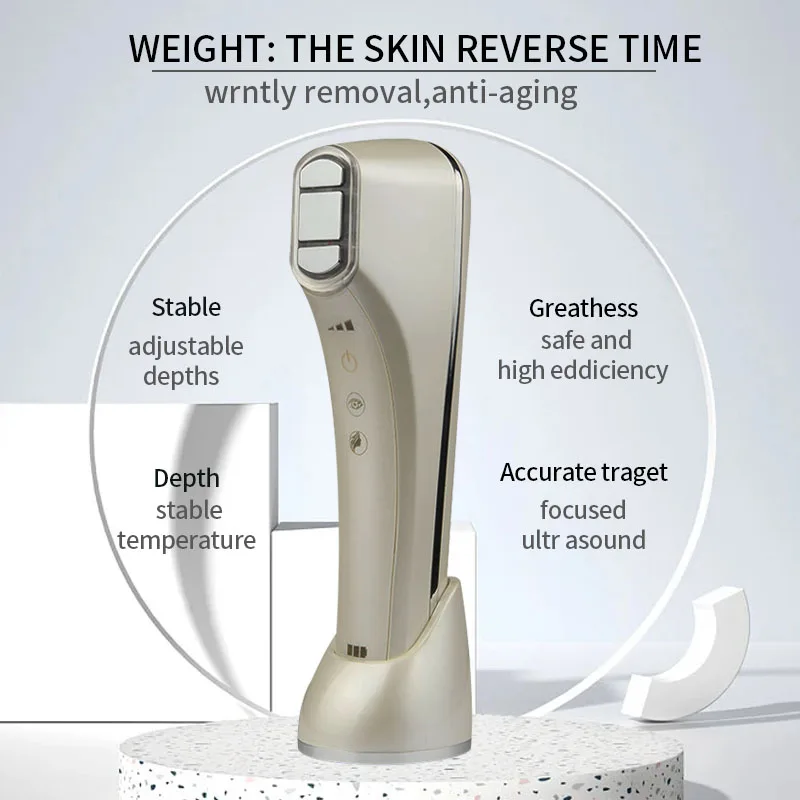 Mini Hifu Machine Face-Lift Ultrasonic Slimming Beauty Antiaging Machine Women Neck Chin Eyes Professional Facial Rejuvenation