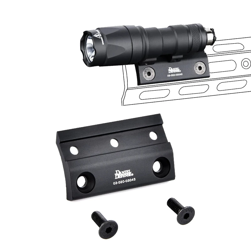 Scout Light Side Mount DD CNC Keymod M-LOK Rail for SF M300 M600 Tactical Flashlight Base Mounts Hunting Accessories