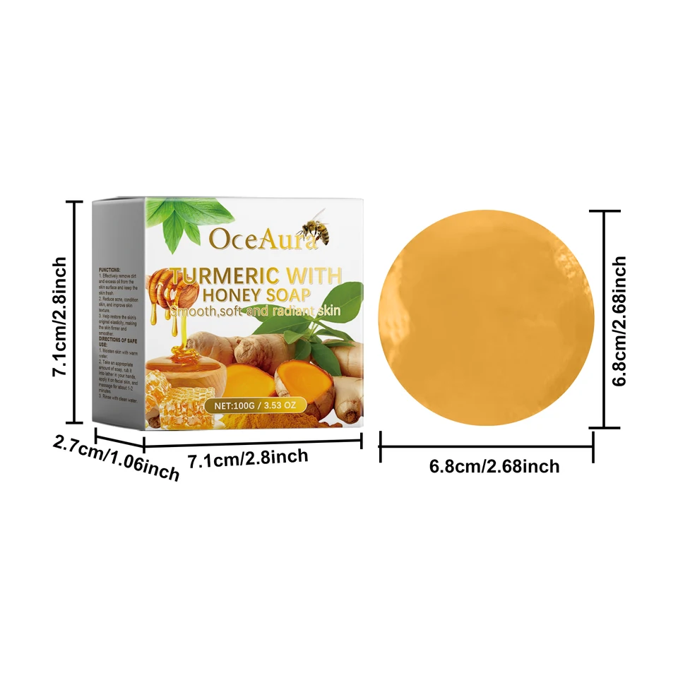 Oceaura Turmeric Honey Face Cleaning Soap