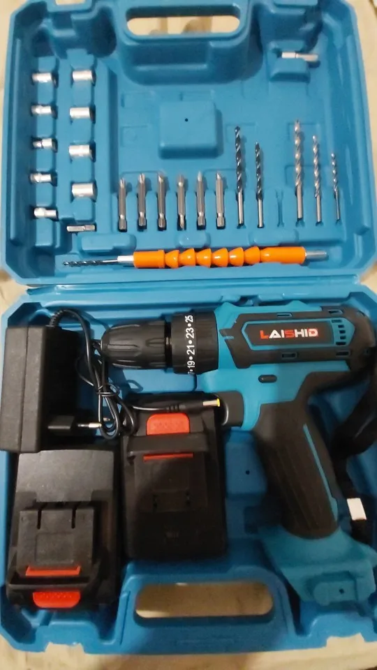 Taladro Eléctrico Inalámbrico 3 en 1 de 28V, Destornillador de Impacto, 25+3 Torque, Taladro Manual Compacto, Herramienta Eléctrica Recargable con Batería. photo review