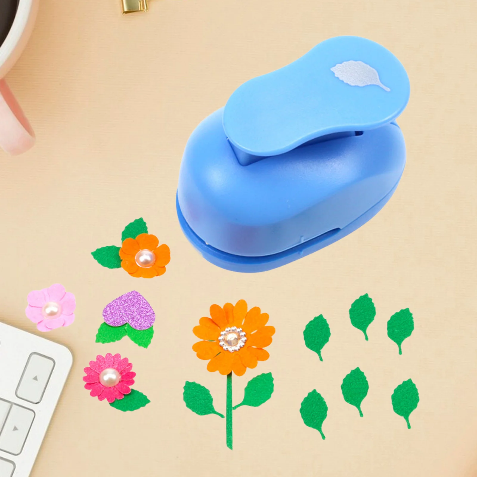 스크랩북 종이 펀치 공예용품 인사말 카드 제작 사진용지 세 잎, 종이 공예 스크랩북 DIY 엠보싱