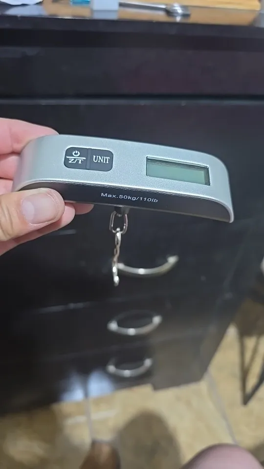 Silver Portable Luggage Scale