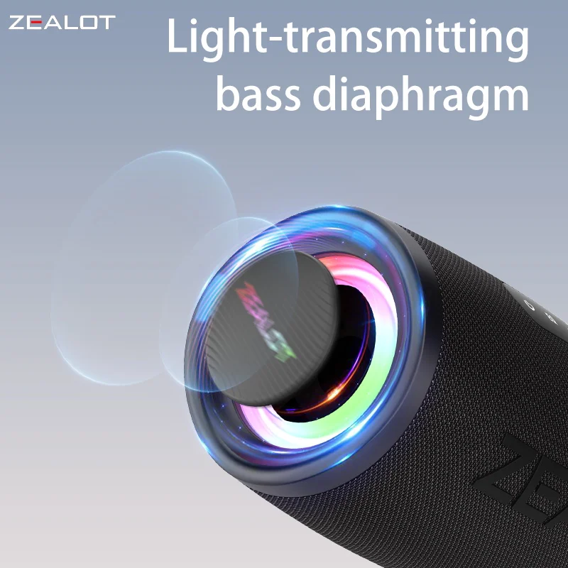 40W ZEALOT S56 ワイヤレス スピーカー - 24 時間再生、EQ モード