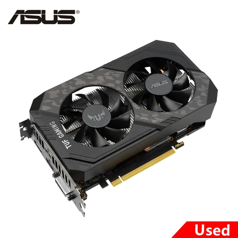 2024 Used Asus TUF GTX 1660 Ti 6GB GAMING GDDR6 Graphics card GeForce GTX 1660Ti 6G Video card 192bit Dual Fans