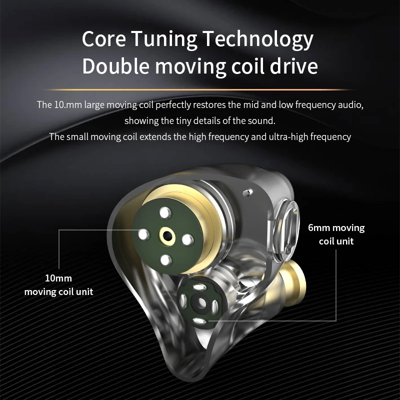 BGVP Scale 2DD In Ear Monitor Earphone 6D Sound Effects Gaming Headset HiFi Wired Headphones Bass Stereo Earpiece Music Earbuds 5