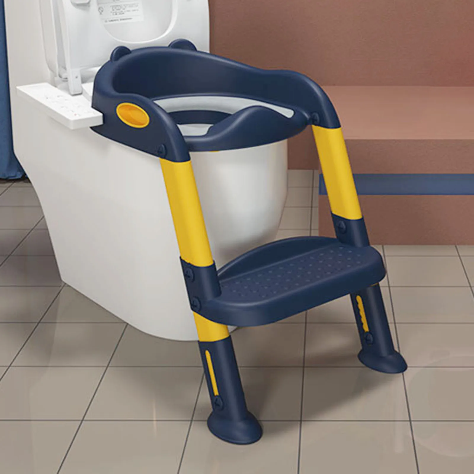 Tabouret 2 Marches Bambou Enfant – 80 Kg, Antidérapant Avec Poignées, Pour Toilette, Cuisine, Salle De Bain