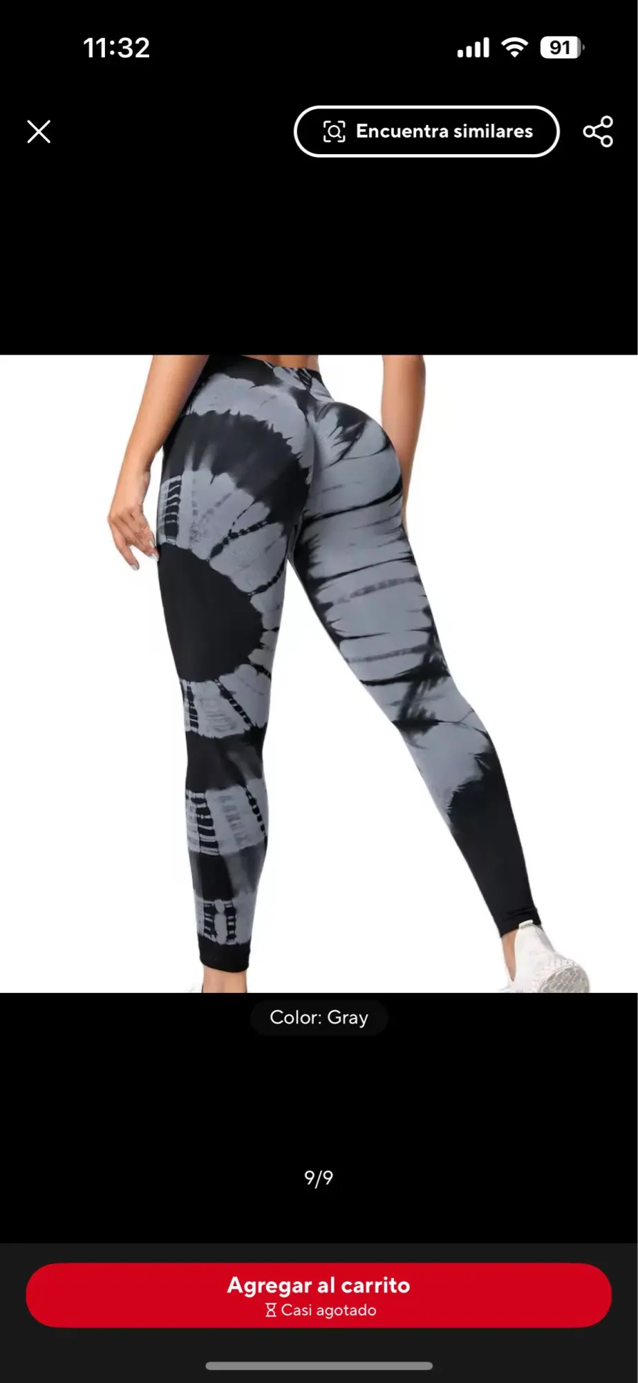 Women's High Waist Seamless Tie Dye Yoga Leggings photo review