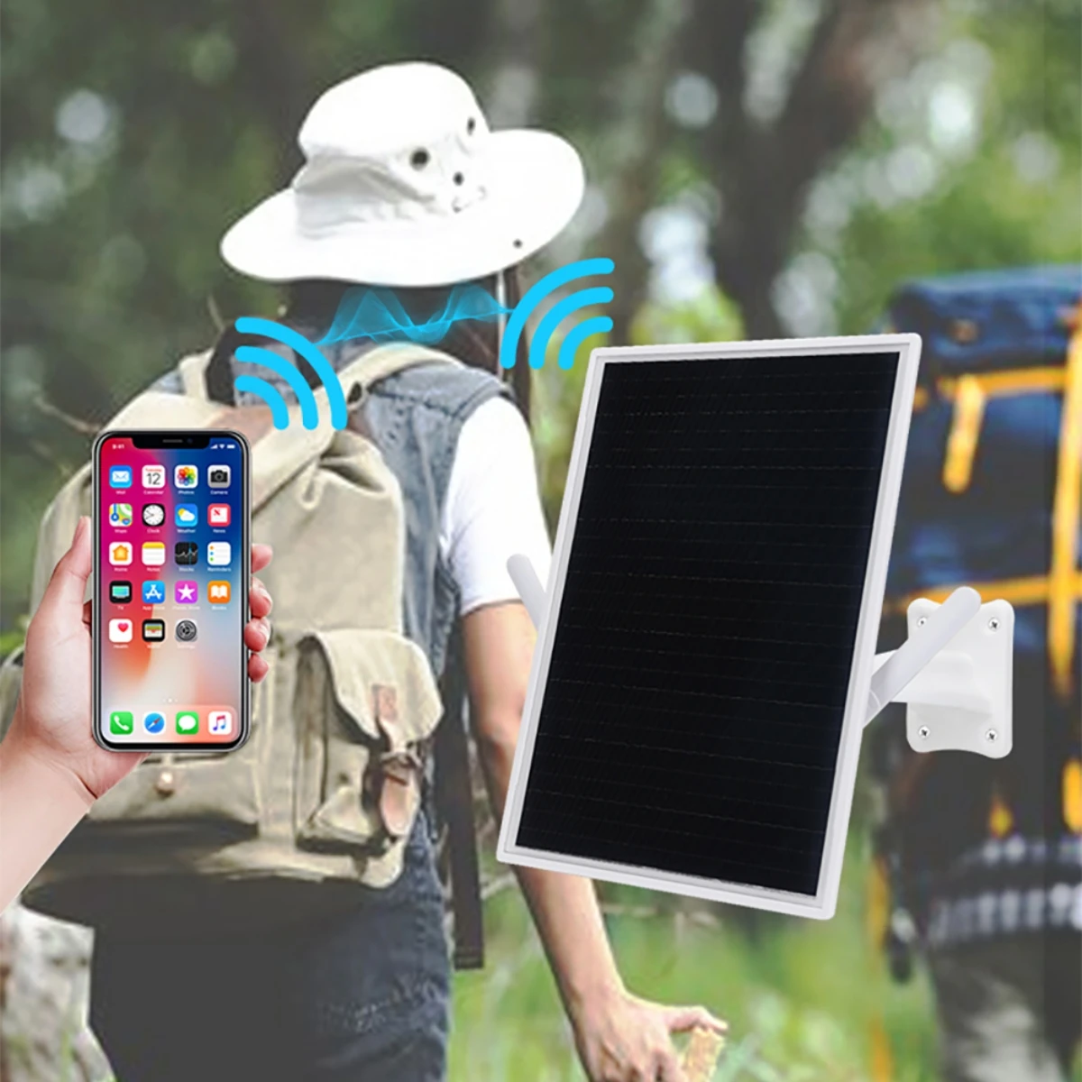IP66 Waterproof Outdoor Solar Powered 4G Router SIM Card Mobile Hotspot 2.4GHz WIFI Router Built-in 25000mAh for Mobile Device