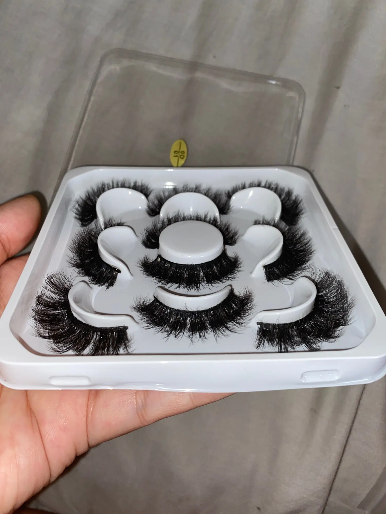 New 5Pairs 25mm 3D Mink Lashes Bulk Faux with Custom Box Wispy Natural Mink Lashes Pack Short Wholesales Natural False Eyelashes