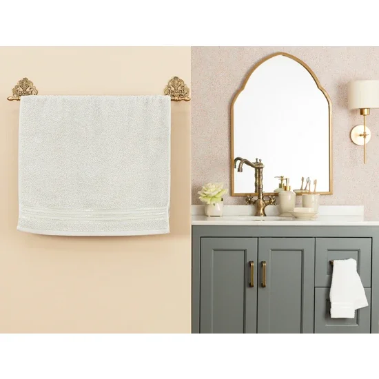 

Madame Coco Maynor Border Flush Face Towel - Light Gray - 50X80 cm