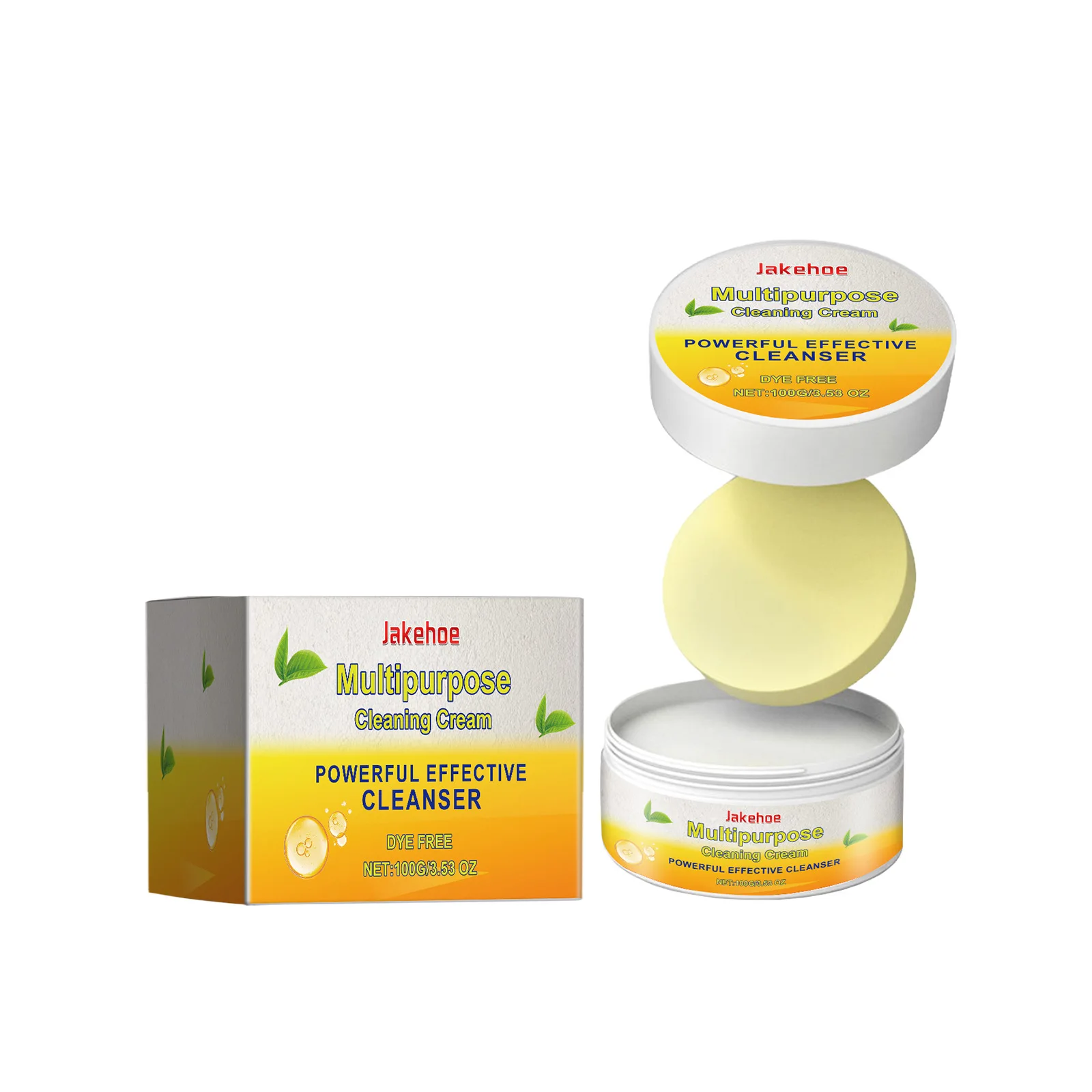 Jakehoe 100g Stain Cleaner Balm Bathroom Kitchen Cleaning Oil Stain Remover Detergent Decontamination Stove Polishing Cream