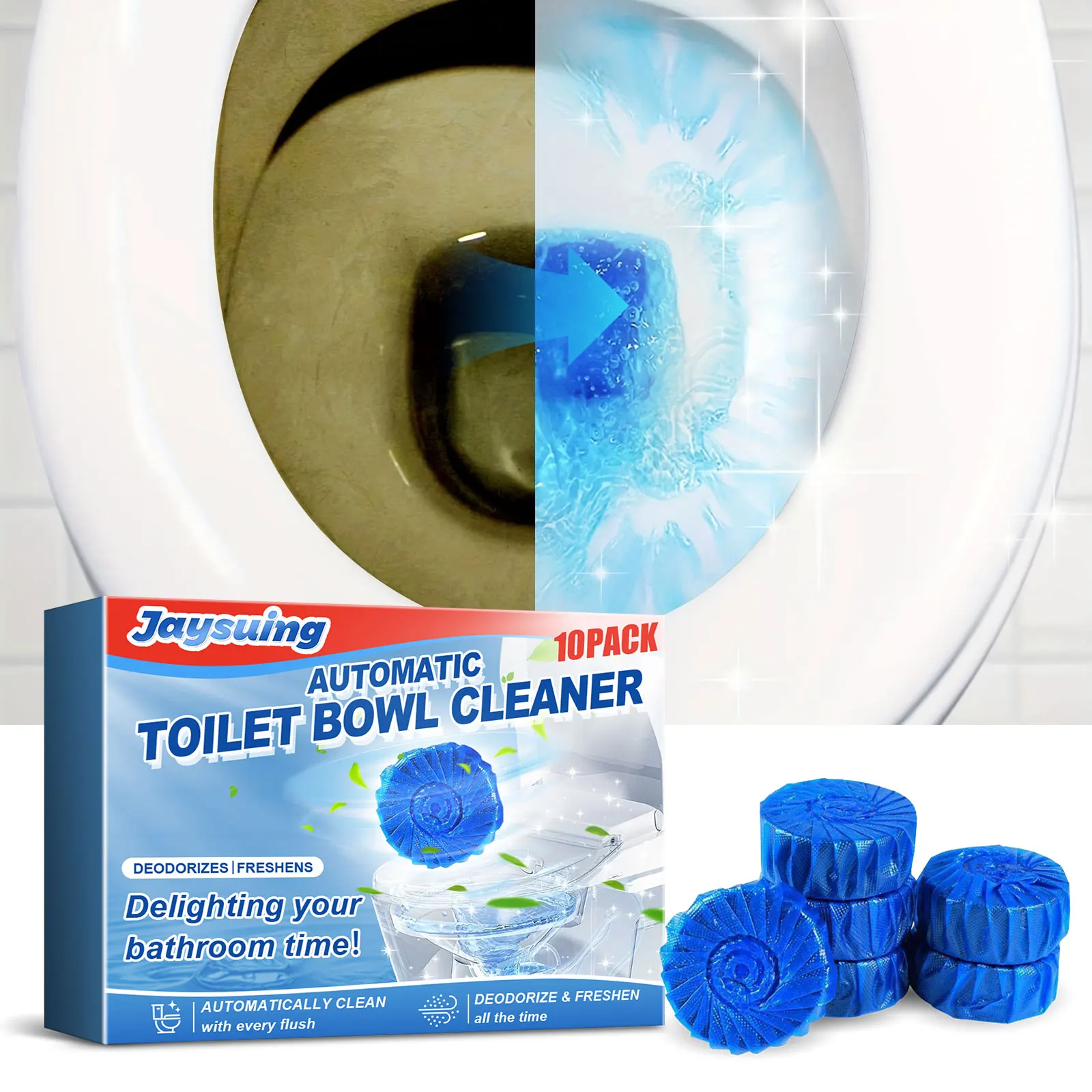 Automatic Toilet Bowl Cleaner Removes Rust Stains