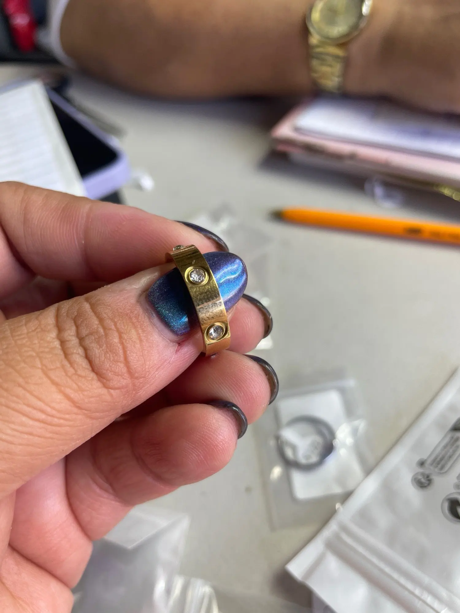 Stainless Steel Rose Gold Color Ring for Women photo review