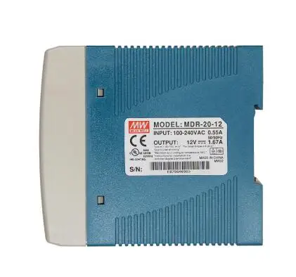 스위칭 전원 공급 장치 MDR-20-12 20W | 12V | 85-264VAC/120-370VDC