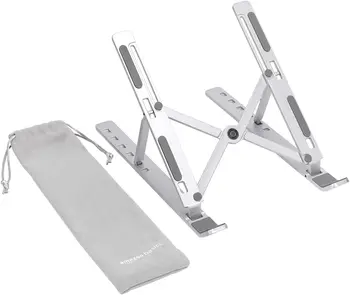 Laptop Stand with 6-Angle Adjustment, For Laptops 10 (25.4 cm) - 15.6 Inches (39.6 cm), Silver