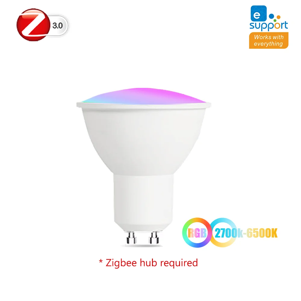 EWelink GU10 akıllı Zigbee Wifi Led ampuller 5W GU10 RGB CW WW spot lamba Alexa Google Yandex Alice Smartthings için 1-6 adet