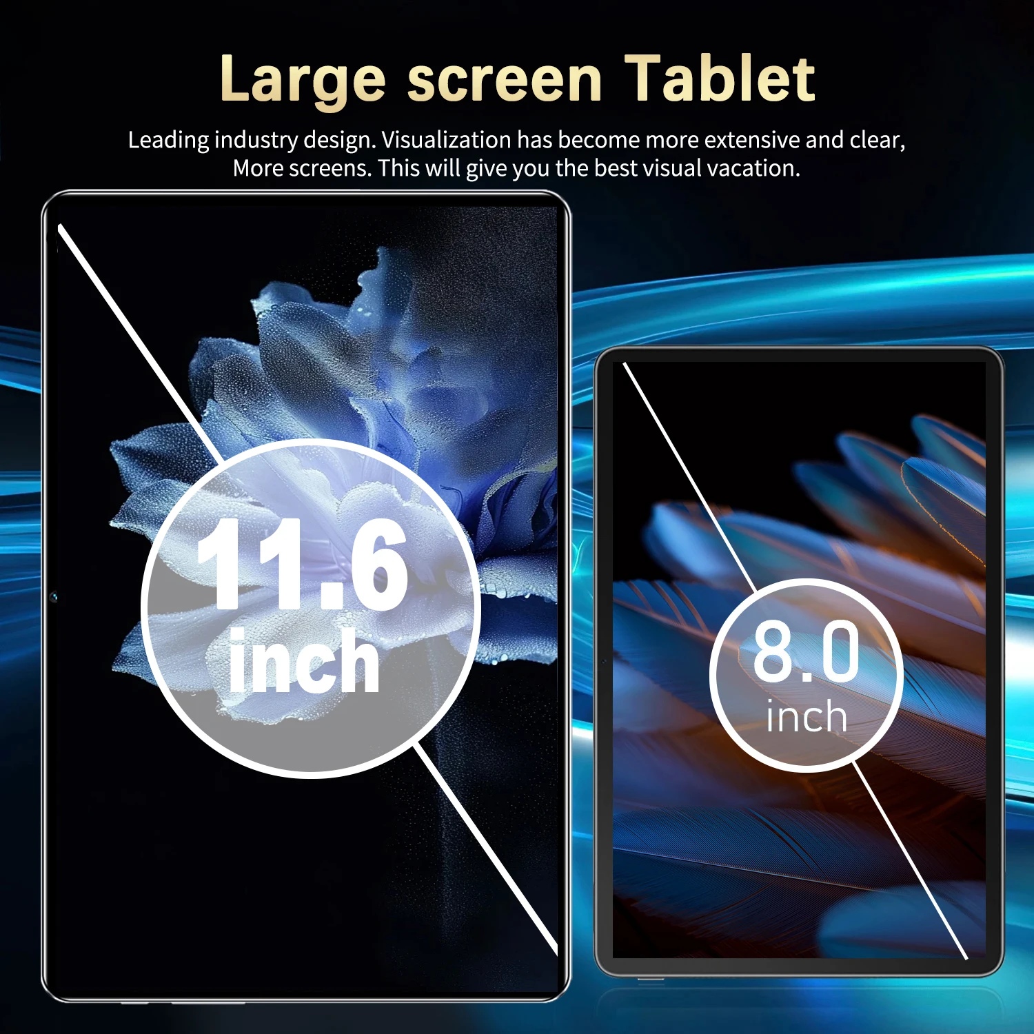 2024 Global Version Tablet 16GB RAM 1TB ROM 11.6 Inch tablet Android 12.0 Pad 10 CoreTablet PC Dual Wifi Dual SIM Card