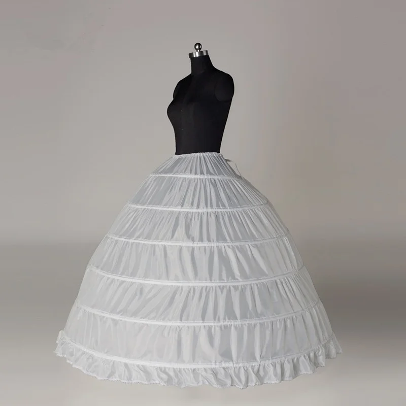 6 Hoop Wedding Petticoat Underskirt for Ball Gown Wedding Dress 110cm Diameter Underwear Crinoline Wedding Accessories