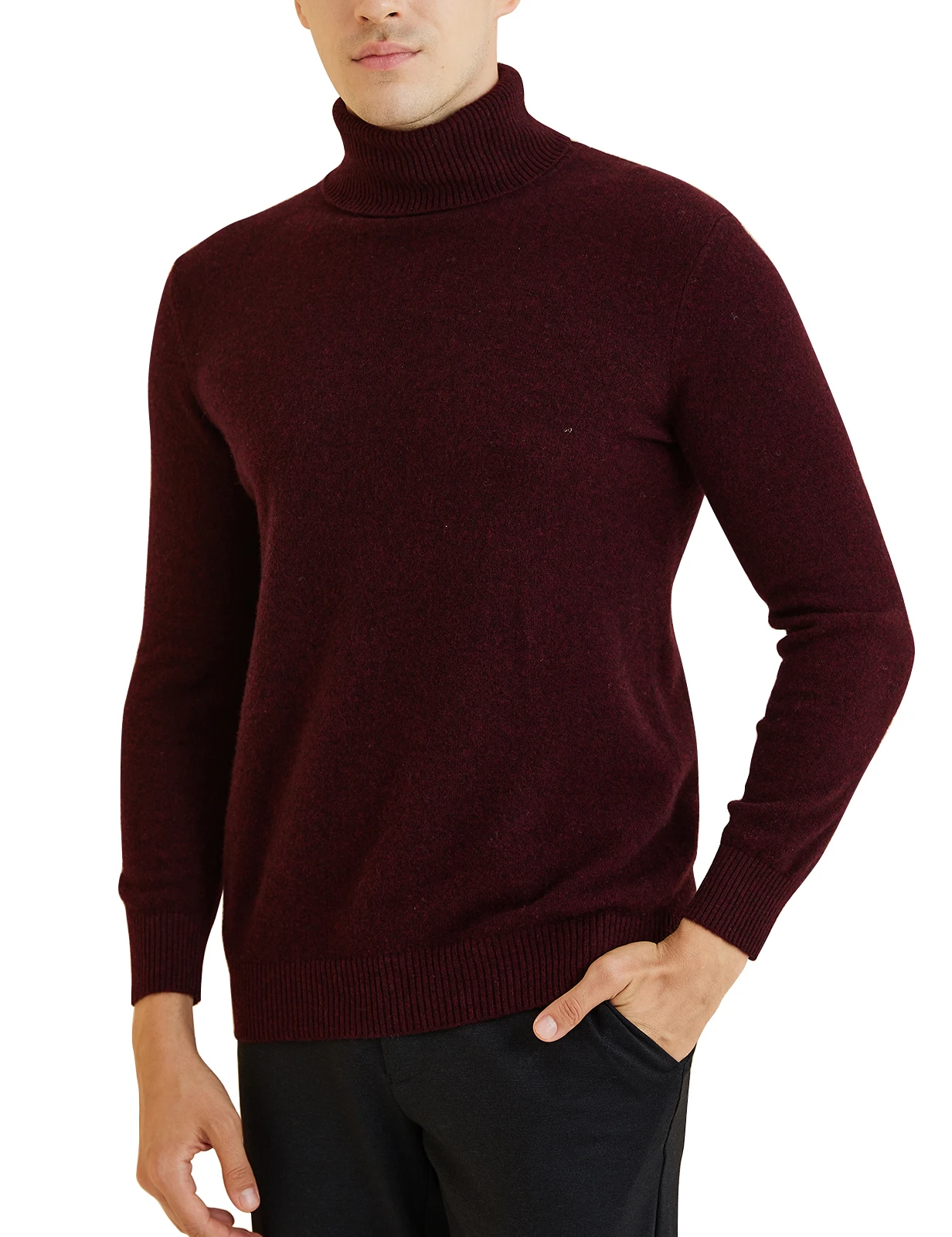 Knit Sweater for Men 100% Merino Wool Turtleneck Sweater 2023 Fall Winter Warm Long Sleeve Pullover Male Korean Luxury Clothing 6