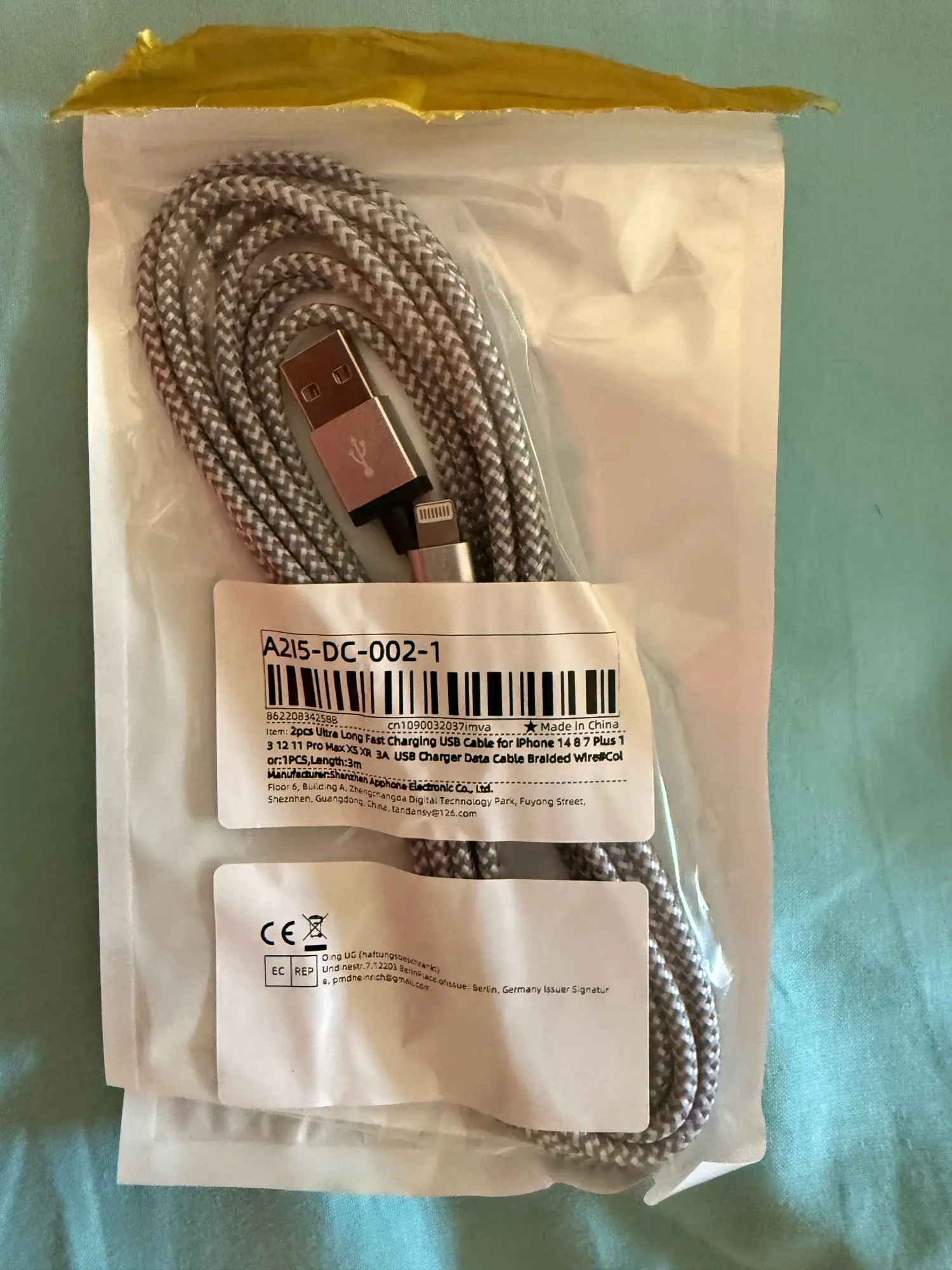 Fast Charging USB Charger Cable For iPhone 14 13 12 11 Xs Max Xr X 8 7 6 Plus iPad Origin Mobile Phone Long Data Cord 1m 2m 3m photo review