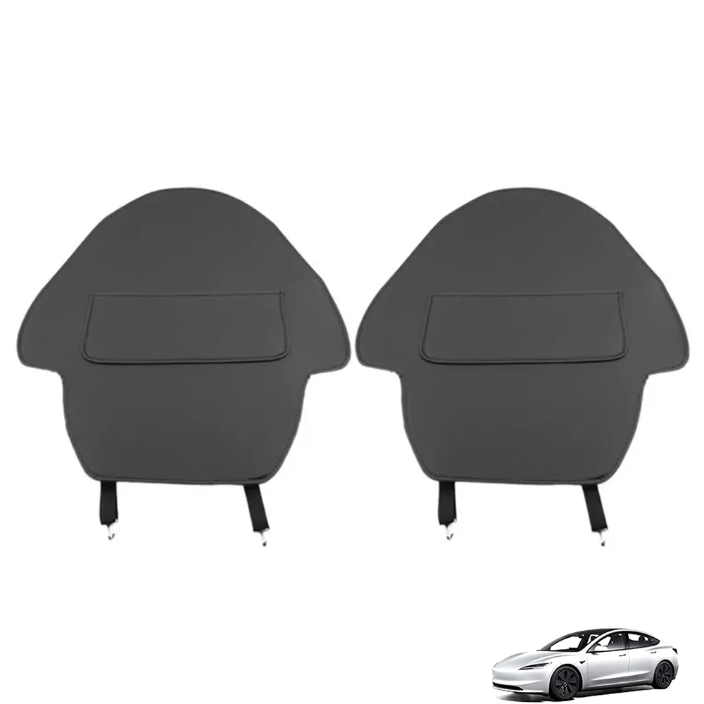 Leather Seat Back Protector for Tesla Model Y 3 Wear-Resistant Resistance Protection Car Kick Mat with Organizer Pocket 1/2PCS