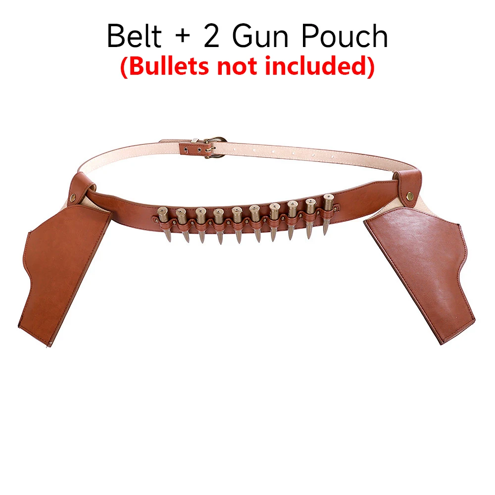 ウエスタン カウボーイ ホルスター ベルト 調節可能なベルトと偽弾丸