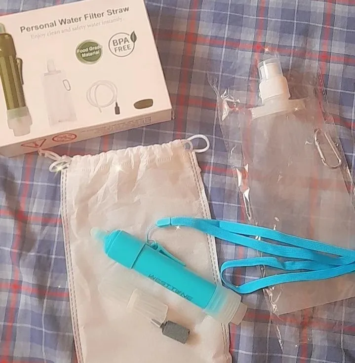 Compact Water Filter Straw - Stay Hydrated, Never Run Dehydrated on Hikes & Emergencies photo review