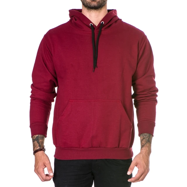 Blusa de Moletom Masculina Lisa Básica Casual com Capuz do P do G1/EXG