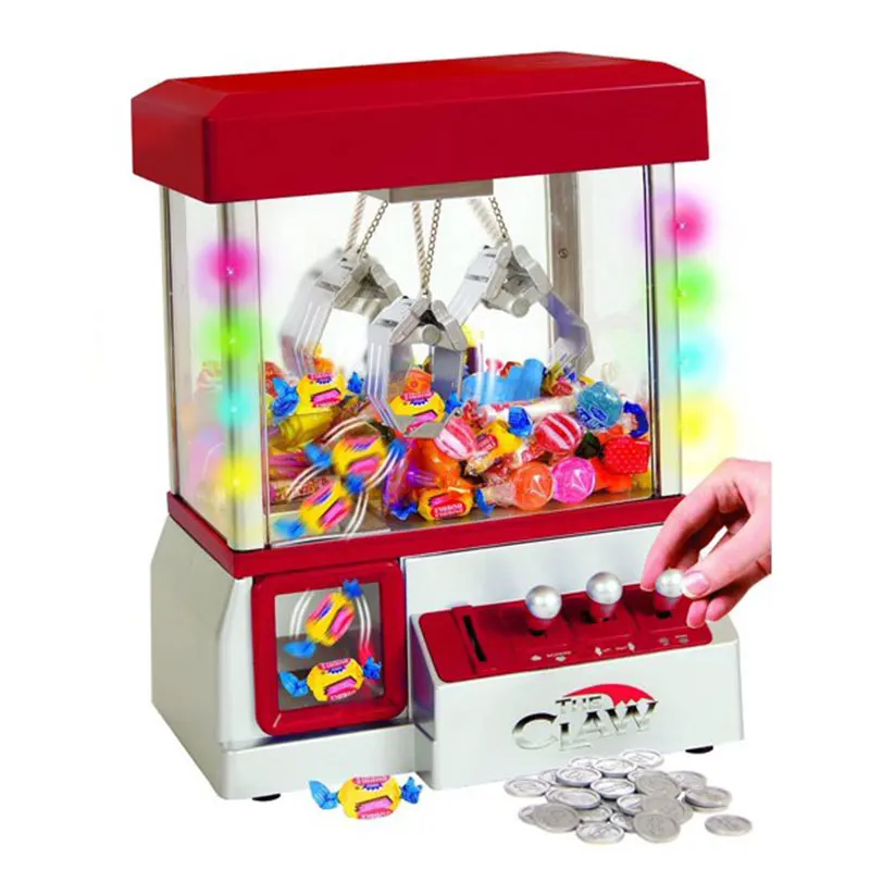 DIY Doll Claw Machine Toy Kids Coin Operated Play Game Mini Claw Catch Toy Crane Coin Candy Machines Music Doll Xmas Gifts childrens toys