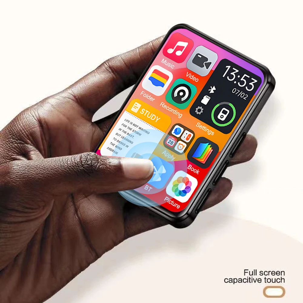 32GB MP3 Player 2.4-inch Full Touch Screen HiFi Lossless MP3 Music Player Portable MP4 Player Walkman Built-in Speaker Recording