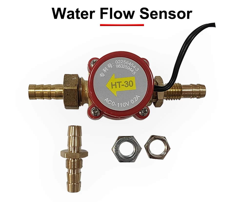 Hunst HT-30 Water Protect Wasserdurchflusssensor Laserrohr Wasserdurchflussschalter 10 mm für CO2-Lasergravur-Schneidemaschine. – Detail 1