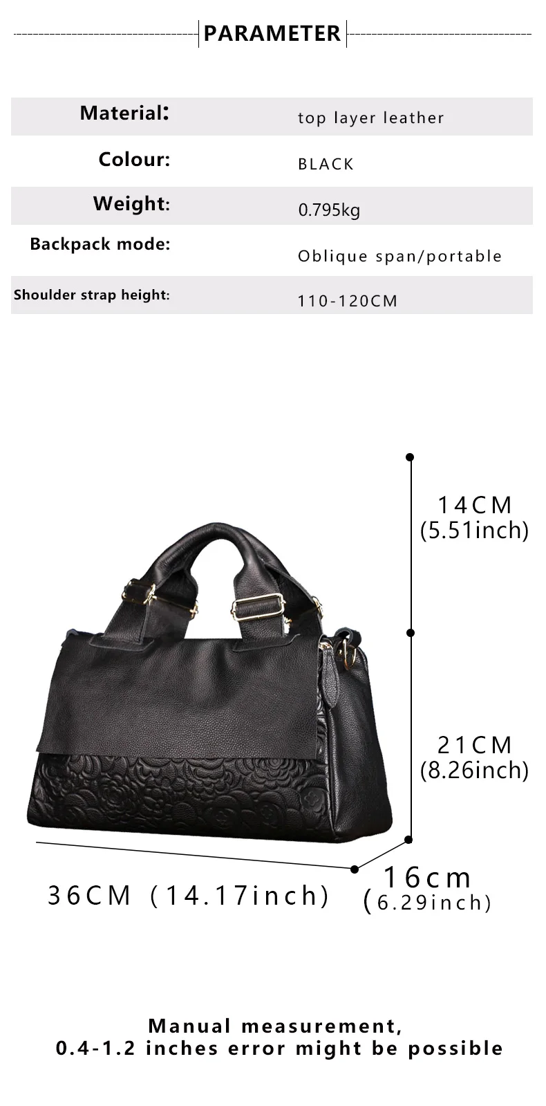 2026 Neue Mode Echtes Leder Damenhandtasche Große Tasche Mode Rindsleder Große Kapazität Damen Schulter-Crossbody-Tasche – Detail 5