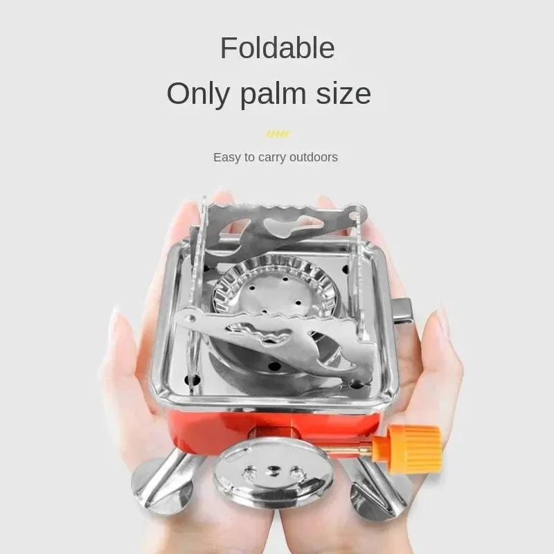 Outdoor Portable Folding Gas Stove Mini Square For Camping Cooking Travel Hiking