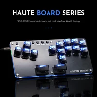 Haute42  Joystick Arcade Hitbox Sticker Leverless Controller Hitbox fightstick For PC /Ps3/ Ps4 /Switch Mini Hitbox Controller