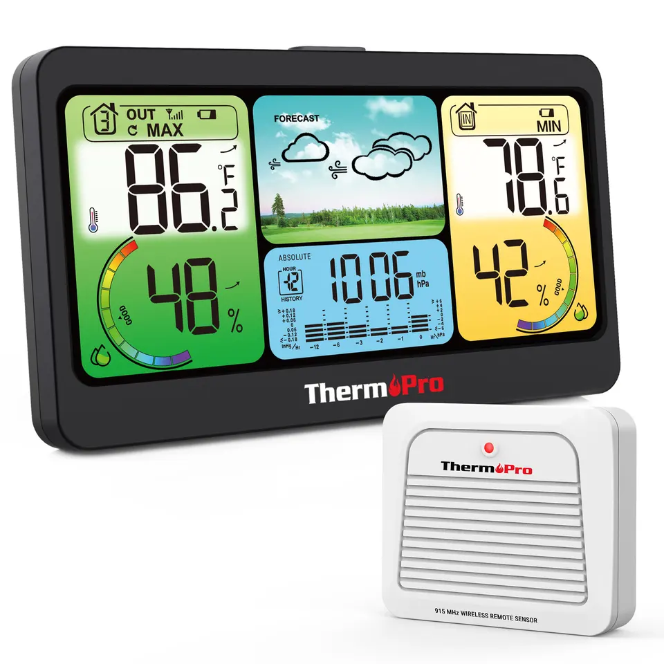 ThermoPro TP60C 60M Wireless Digital Indoor Outdoor Thermometer Hygrometer  Weather Station for Home - AliExpress