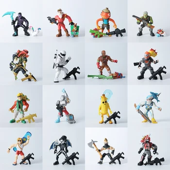 Buy 3 Pcs Get 1 Gifts Fortnites Toys Action Figure With Accessory Harvesting Tools Peely Skull Trooper Fishstick Blackheart