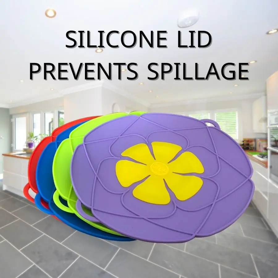 Description Picture 2 of itemDetachable Silicone Spill-proof Pot Cover High Temperature Resistance Ban Be Zigzagged Dour-color Optional Home Kitchen Tool